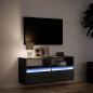 Preview: TV-Wandschrank mit LED-Beleuchtung Schwarz 100x31x45 cm
