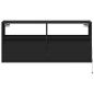 Preview: TV-Wandschrank mit LED-Beleuchtung Schwarz 100x31x45 cm