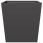 Preview: Pflanzkübel Schwarz 50x50x50 cm Stahl