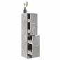 Preview: ARDEBO.de - Apothekerschrank Betongrau 30x41x144,5 cm Holzwerkstoff