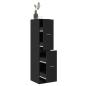 Preview: ARDEBO.de - Apothekerschrank Schwarz 30x41x144,5 cm Holzwerkstoff