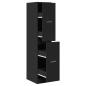 Preview: Apothekerschrank Schwarz 30x41x144,5 cm Holzwerkstoff