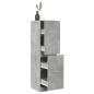 Preview: ARDEBO.de - Apothekerschrank Betongrau 40x41x144,5 cm Holzwerkstoff
