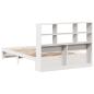 Preview: Massivholzbett mit Regal ohne Matratze Weiß 140x190 cm Kiefer