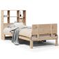 Preview: Massivholzbett mit Regal ohne Matratze 100x200 cm Kiefer