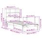 Preview: Massivholzbett mit Regal ohne Matratze 100x200 cm Kiefer