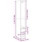 Preview: Kleiderschrank Altholz-Optik 30x50x200 cm Holzwerkstoff