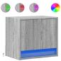 Preview: Wand-Nachttische mit LED-Leuchten 2 Stk. Grau Sonoma