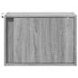 Preview: Wand-Nachttisch mit LED-Leuchten Grau Sonoma