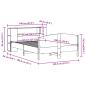 Preview: Massivholzbett mit Regal ohne Matratze 140x190 cm Kiefer