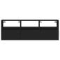 Preview: TV-Wandschrank mit LED-Beleuchtung Schwarz 130x31x45 cm