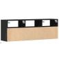 Preview: TV-Wandschrank mit LED-Beleuchtung Schwarz 130x31x45 cm