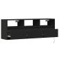 Preview: TV-Wandschrank mit LED-Beleuchtung Schwarz 130x31x45 cm