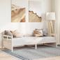Preview: ARDEBO.de - Tagesbett mit Matratze Weiß 80x200 cm Massivholz Kiefer