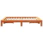 Preview: Massivholzbett ohne Matratze Wachsbraun 140x190 cm Kiefernholz