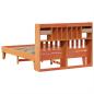 Preview: Massivholzbett ohne Matratze Wachsbraun 150x200 cm Kiefernholz