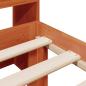 Preview: Massivholzbett mit Regal ohne Matratze Wachsbraun 100x200 cm