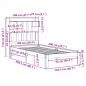 Preview: Massivholzbett mit Regal ohne Matratze Wachsbraun 100x200 cm