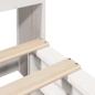 Preview: Massivholzbett mit Regal ohne Matratze Weiß 140x190 cm
