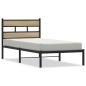 Preview: Metallbett ohne Matratze Sonoma-Eiche 90x200 cm