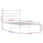 Preview: Metallbett ohne Matratze Sonoma-Eiche 90x200 cm