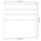 Preview: Kopfteil Räuchereiche 90 cm Eisen und Holzwerkstoff