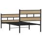 Preview: Metallbett ohne Matratze Sonoma-Eiche 90x190 cm