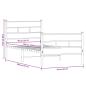 Preview: Metallbett ohne Matratze Sonoma-Eiche 90x190 cm
