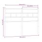 Preview: Kopfteil Sonoma-Eiche 120 cm Eisen und Holzwerkstoff