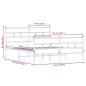Preview: Metallbett ohne Matratze Sonoma-Eiche 135x190 cm