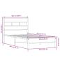 Preview: Bettgestell ohne Matratze Sonoma-Eiche 100x200 cm Holzwerkstoff
