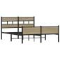 Preview: Bettgestell ohne Matratze Sonoma-Eiche 137x190 cm Holzwerkstoff