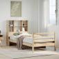 Preview: ARDEBO.de - Massivholzbett mit Regal ohne Matratze 100x200 cm Kiefernholz
