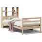 Preview: Massivholzbett mit Regal ohne Matratze 100x200 cm Kiefernholz