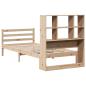 Preview: Massivholzbett mit Regal ohne Matratze 100x200 cm Kiefernholz