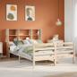 Preview: ARDEBO.de - Massivholzbett mit Regal ohne Matratze 120x200 cm Kiefer