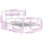 Preview: Massivholzbett mit Regal ohne Matratze 140x200 cm Kiefernholz