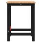 Preview: Werkbank Hellbraun 100x60x81,5 cm Massivholz Eiche Rechteckig