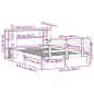 Preview: Massivholzbett mit Regal ohne Matratze Wachsbraun 150x200 cm