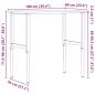 Preview: Werkbank 100x60x(71,5-98) cm Massivholz Eiche Rechteckig