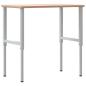 Preview: Werkbank 100x60x(71,5-98) cm Massivholz Eiche Rechteckig