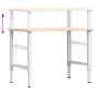 Preview: Werkbank 100x60x(71,5-98) cm Massivholz Eiche Rechteckig