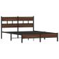 Preview: Bettgestell ohne Matratze Braun Eiche 137x190 cm Holzwerkstoff