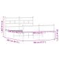 Preview: Bettgestell ohne Matratze Braun Eiche 140x200 cm Holzwerkstoff