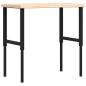 Preview: Werkbank 100x60x(73-99,5) cm Massivholz Eiche Rechteckig