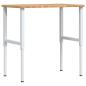 Preview: Werkbank Hellbraun 100x60x(71,5-98) cm Massivholz Eiche