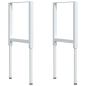 Preview: Werkbank Hellbraun 100x60x(71,5-98) cm Massivholz Eiche
