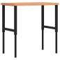 Preview: Werkbank 100x60x(73-99,5) cm Massivholz Buche Rechteckig