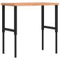 Preview: Werkbank 100x60x(73-99,5) cm Massivholz Buche Rechteckig