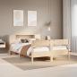 Preview: ARDEBO.de - Massivholzbett mit Regal ohne Matratze 150x200 cm Kiefer
